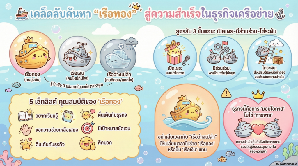 เคล็ดลับค้นหาเรือทองสู่ความสำเร็จ